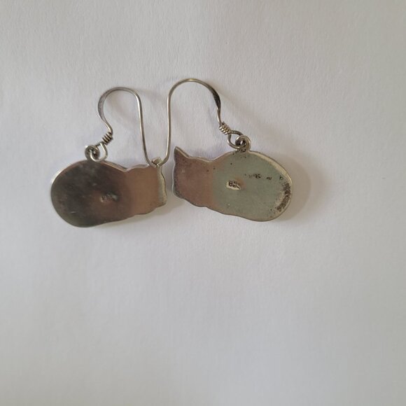 Sterling Cat Earring & Sterling Ballerina Cat Pin - Picture 12 of 14